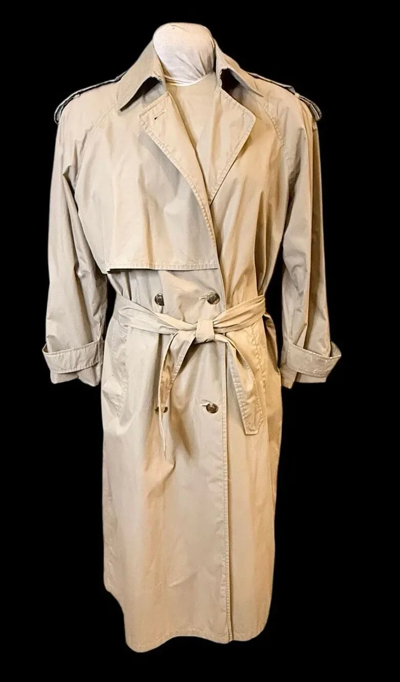 Talbots Double Breasted Trench Coat Lined Sz. 8. Timeless Classic Iconic